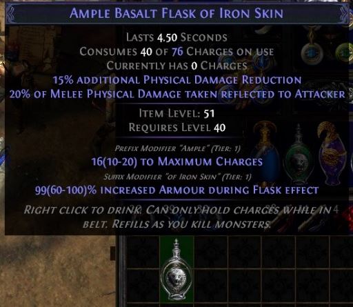 path of exile tips and tricks crafted flask item level