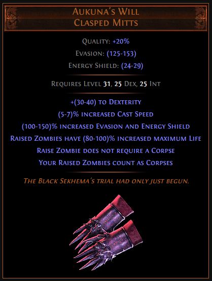 Aukuna's Will Path of Exile Best Leveling Unique