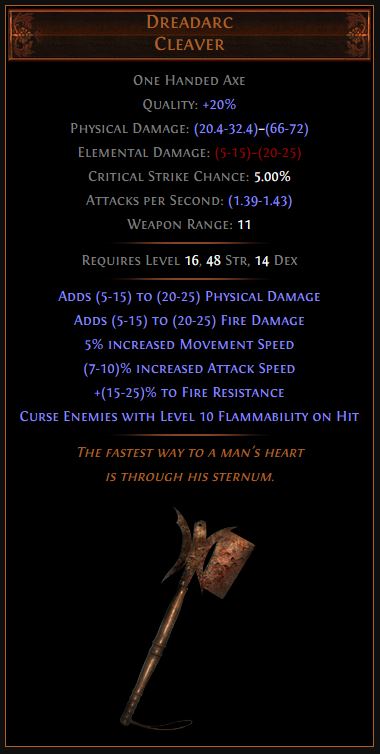 Dreadarc Path of Exile Best Leveling Unique