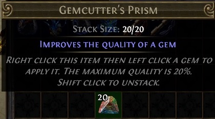 Gemcutter's Prism Path of Exile