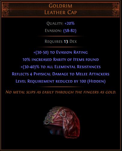 Goldrim Path of Exile Best Leveling Unique