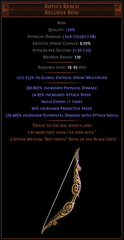 Roth's Reach Path of Exile Best Leveling Unique 3.9