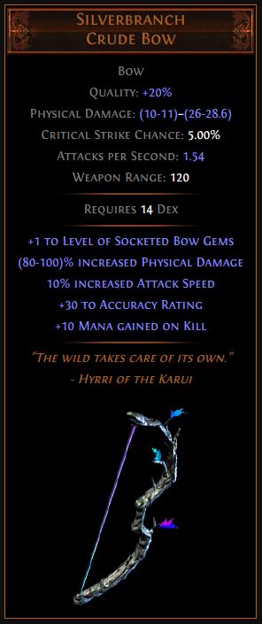 Silverbranch Path of Exile Best Leveling Unique