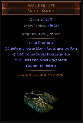 Wanderlust Path of Exile Best Leveling Unique