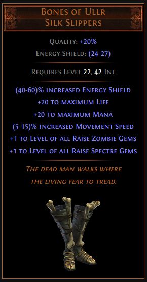 Bones of Ullr Path of Exile Best Leveling Unique